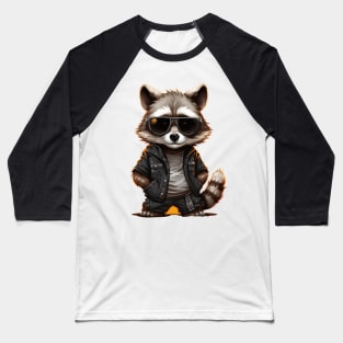 cool raccoon rapper Baseball T-Shirt